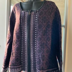Coldwater Creek zippered front cardigan sweater